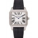 Cartier Santos 100 Diamond Silver Bezel 621924