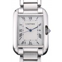 Fake Cartier Tank Anglaise 30mm White Dial Stainless Steel Case And Bracelet