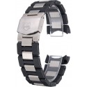 Fashion Imitation Tag Heuer Plated Stainless Steel and Black Rubber Bracelet 622501