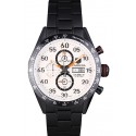 Replica Designer Tag Heuer Carrera Ion Plated Stainless Steel Bracelet White Dial 801444