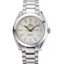Replica Luxury Omega Seamaster Aqua Terra Ivory Dial Black And Yellow Seconds Hand Stainless Steel Bracelet 622525