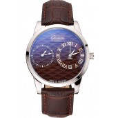 Glashutte Original Brown Dial Stainless Steel Case Brown Leather Strap
