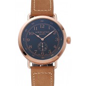 Hamilton Navy Pioneer Small Second Black Dial Rose Gold Case Light Brown Leather Strap