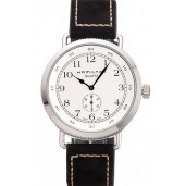 Hamilton Navy Pioneer Small Second White Dial Stainless Steel Case Black Leather Strap