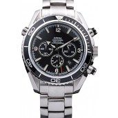 Knockoff Hot Omega Seamaster Planet Osean Co-axial Chronograph Black Case Black Dial