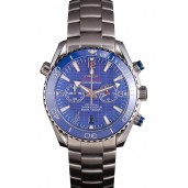 Knockoff Omega James Bond Skyfall Chronometer Watch with Blue Dial and Blue Bezel om226 621378