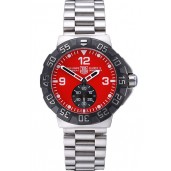 Knockoff Tag Heuer Formula One Grande Date Red Dial Stainless Steel Bracelet 622286