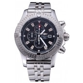 Luxury Breitling Chronomat Evolution Black Dial Stainless Steel Bracelet 622515