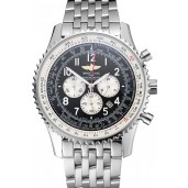 Replica Breitling Navitimer Black Dial White Subdials Stainless Steel Case And Bracelet