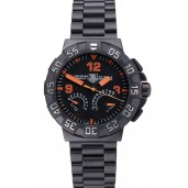 Replica Hot Tag Heuer Formula One Calibre S Black Dial Orange Numerals Ion Plated Steinless Steel Bracelet 622300