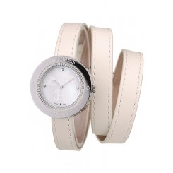 AAA Hermes Classic MOP Dial White Elongated Leather Strap
