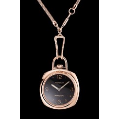 Fashion Copy Swiss Panerai Radiomir Pocket Watch Black Dial Rose Gold Case And Chain 1453740 Watch