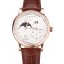 A. Lange & Sohne Grand Lange 1 Moon Phase White Dial Rose Gold Case Brown Leather Strap