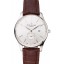 Best Quality Patek Philippe Calatrava Date Silver Dial Stainless Steel Case Brown Leather Strap