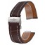 Breitling Brown Leather White Stitching Bracelet 622604