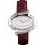 Chopard Luxury Silver Bezel with White Dial and Brown Leather Strap 621546