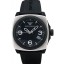 Emporio Armani Classic Black Rubber Strap Polished Stainless Steel Bezel