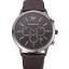 Emporio Armani Classic Chronograph Brown Dial Silver Case Brown Leather Bracelet 622341