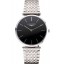 Fake Swiss Longines Grande Classique Black Dial Stainless Steel Case And Bracelet
