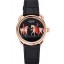 Hermes Classic Croco Leather Strap Black Dial 801398