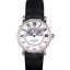 Imitation Cartier Moonphase Silver Watch with Black Leather Band ct255 621374