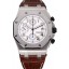 Imitation Luxury Swiss Audemars Piguet Royal Oak Offshore White Dial Stainless Steel Case Brown Leather Strap 622848