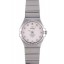 Imitation Swiss Lady Omega Constellation Crystal Encrusted Bezel Silver Radial Dial 80291
