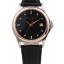 Patek Philippe Geneve Calatrava Crystal Studded Hour Marker Black Dial Black Leather Strap 98169