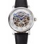 Patek Philippe Grand Complications White Skeleton Dial Stainless Steel Case Black Leather Strap 1453810