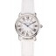 Replica Cartier Ronde White Dial Stainless Steel Case White Leather Strap