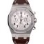 Swiss Audemars Piguet Royal Oak Chronograph White Dial Stainless Steel Case Brown Leather Strap 622864