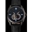 Swiss IWC Pilot's Watch Black Dial With Blue Marking Black Plated Stainless Steel Case Black Leather Strap 1453738 Watches