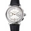 Swiss Patek Philippe 5170J Chronograph White Dial Gold Hands Stainless Steel Case Black Leather Strap