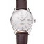 Swiss Tag Heuer Carrera Calibre 5 Silver Dial Stainless Steel Case Brown Leather Strap