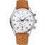 Tag Heuer Carrera SpaceX-7 White Dial Silver Stainless Steel Case Brown Suede Strap