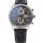 Tag Heuer Swiss Carrera Tachymeter Bezel Black Leather Strap Checkered Brown Dial