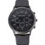 Top Emporio Armani Classic Chronograph Black Dial Black Leather Bracelet 622340