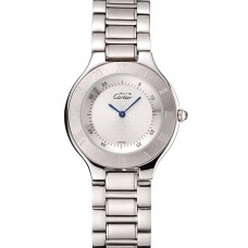 Cartier Must White Dial Stainless Steel Case And Bracelet
