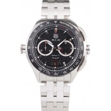 Imitation Top Tag Heuer Swiss SLR Tachymeter Bezel Stainless Steel Black Dial